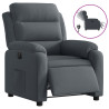 Sillón reclinable eléctrico de terciopelo gris oscuro 2