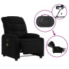 Sillón reclinable de masaje eléctrico tela negro 5