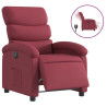 Sillón reclinable eléctrico tela rojo tinto 2