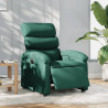 Sillón reclinable eléctrico tela verde oscuro 1