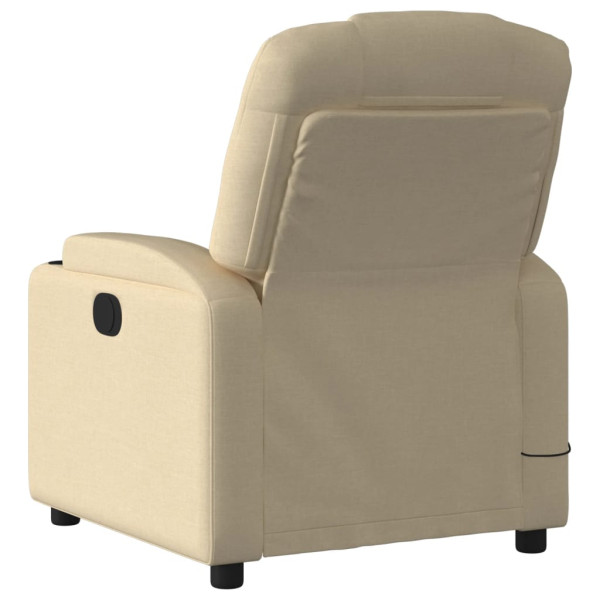 Sillón reclinable de masaje eléctrico tela color crema M 4