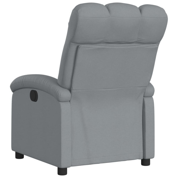 Sillón reclinable eléctrico tela gris claro M 4