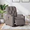 Sillón reclinable de masaje eléctrico tela gris taupe 1
