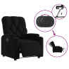 Sillón reclinable eléctrico de tela negro 5
