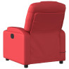 Sillón de masaje reclinable eléctrico de cuero artificial rojo 4