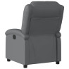 Sillón reclinable eléctrico de cuero sintético gris 4