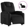 Sillón reclinable eléctrico de cuero sintético negro 2