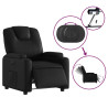 Sillón reclinable eléctrico de cuero sintético negro 5