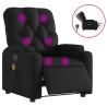 Sillón de masaje reclinable eléctrico cuero sintético negro 2