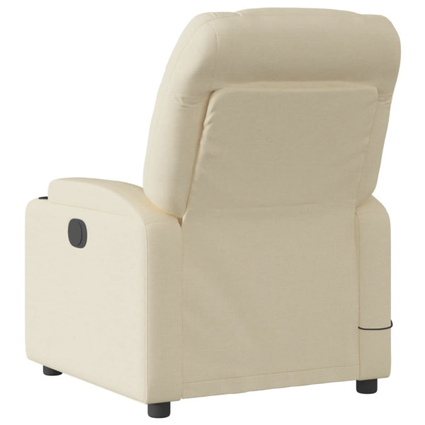 Sillón reclinable de masaje eléctrico tela color crema M 4