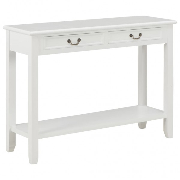 Mesa consola de madera blanco 110x35x80 cm D
