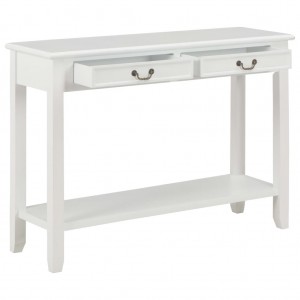 Mesa consola 110x35x80 cm madeira branco H