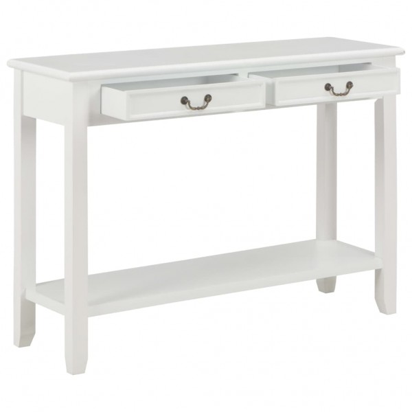 Mesa consola 110x35x80 cm madeira branco M 2