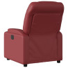Sillón reclinable eléctrico de cuero sintético rojo tinto 4
