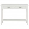 Mesa consola de madera blanco 110x35x80 cm 3