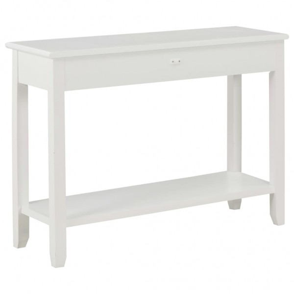Mesa consola de madera blanco 110x35x80 cm M 4