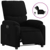 Sillón reclinable eléctrico de tela negro 2