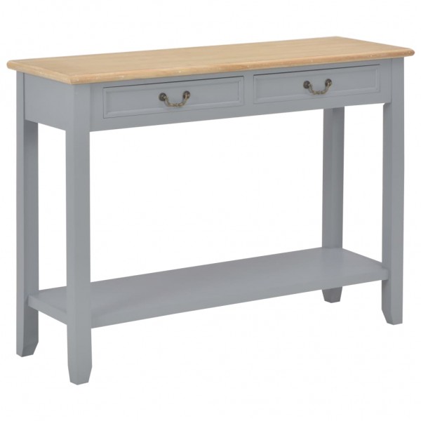 Mesa consola de madera gris 110x35x80 cm D