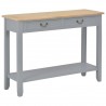 Mesa consola de madera gris 110x35x80 cm 1