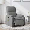 Sillón reclinable masaje eléctrico tela microfibra gris oscuro 1