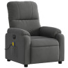 Sillón reclinable masaje eléctrico tela microfibra gris oscuro 3