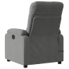 Sillón reclinable masaje eléctrico tela microfibra gris oscuro 4