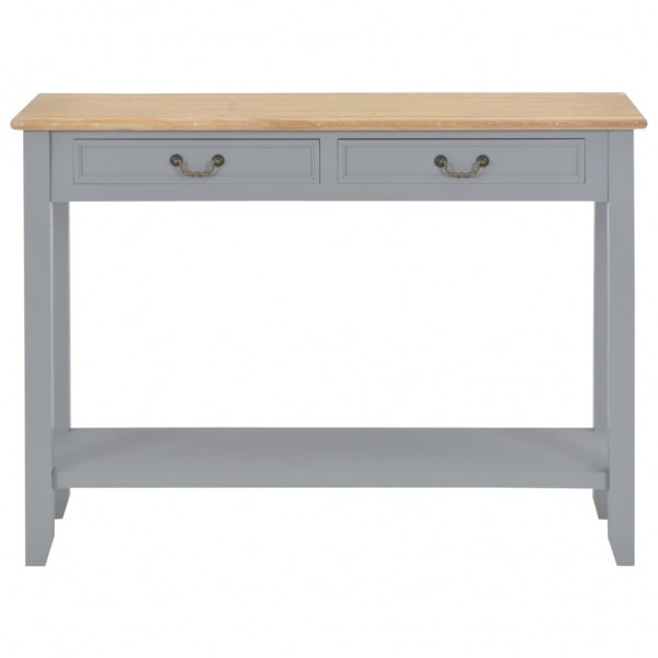 Mesa consola de madera gris 110x35x80 cm M 3