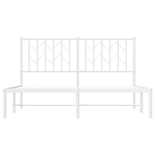 Estrutura de cama com cabeceira 140x200 cm metal branco M 5