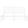 Estrutura de cama com cabeceira 140x200 cm metal branco 5
