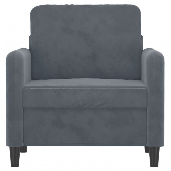 Sillón de terciopelo gris oscuro 60 cm M 3