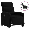 Sillón reclinable eléctrico de tela negro 2