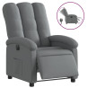 Sillón reclinable eléctrico de tela gris oscuro 2