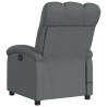 Sillón reclinable de masaje eléctrico tela gris oscuro 4