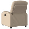 Sillón reclinable eléctrico de cuero sintético color capuchino 4