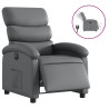 Sillón reclinable eléctrico de cuero sintético gris 2