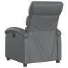 Sillón reclinable eléctrico de cuero sintético gris 4