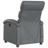 Sillón de masaje reclinable eléctrico cuero sintético gris 4