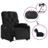 Sillón reclinable eléctrico de cuero sintético negro 5