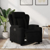 Sillón reclinable eléctrico de tela negro 1
