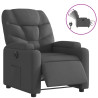 Sillón reclinable eléctrico de tela gris oscuro 2