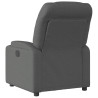 Sillón reclinable eléctrico de tela gris oscuro 4