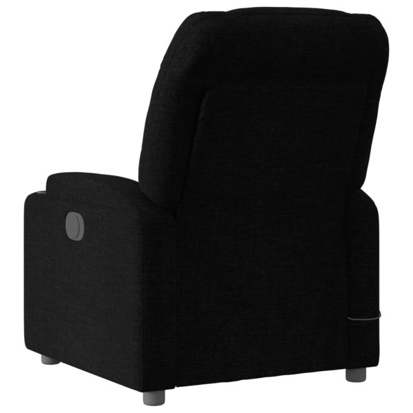 Sillón reclinable de masaje eléctrico tela negro M 4