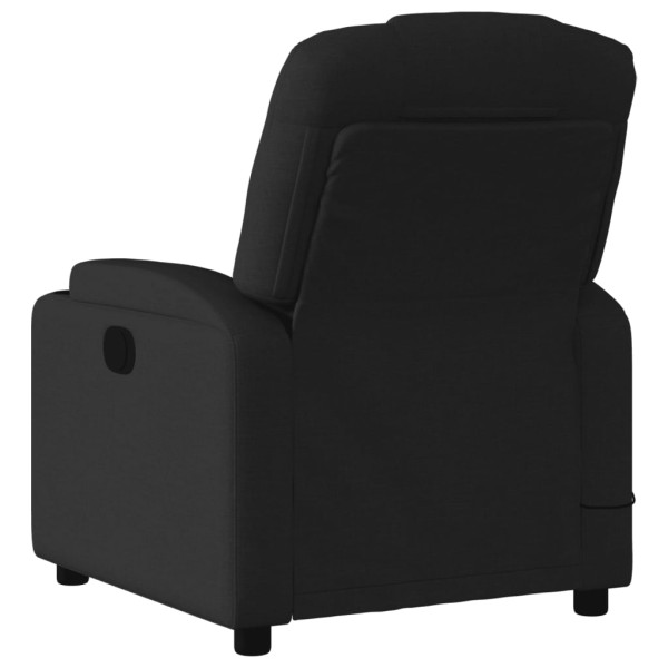 Sillón reclinable de masaje eléctrico tela negro M 4