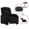 Sillón reclinable de masaje eléctrico tela negro 5