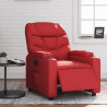 Sillón reclinable eléctrico de cuero sintético rojo 1