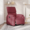 Sillón reclinable eléctrico tela rojo tinto 1
