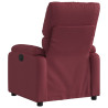 Sillón reclinable eléctrico tela rojo tinto 4