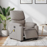 Sillón reclinable de masaje eléctrico tela gris taupe 1