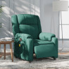 Sillón reclinable de masaje eléctrico tela verde oscuro 1