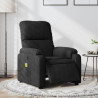 Sillón reclinable de masaje eléctrico tela de microfibra negro 1